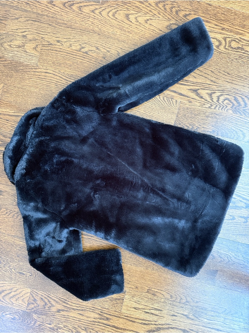 Black Faux Fur Coat - Kensie Girl